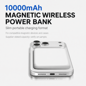 10,000mAh Slim Magnetic Wireless Power Bank with USB-C Output